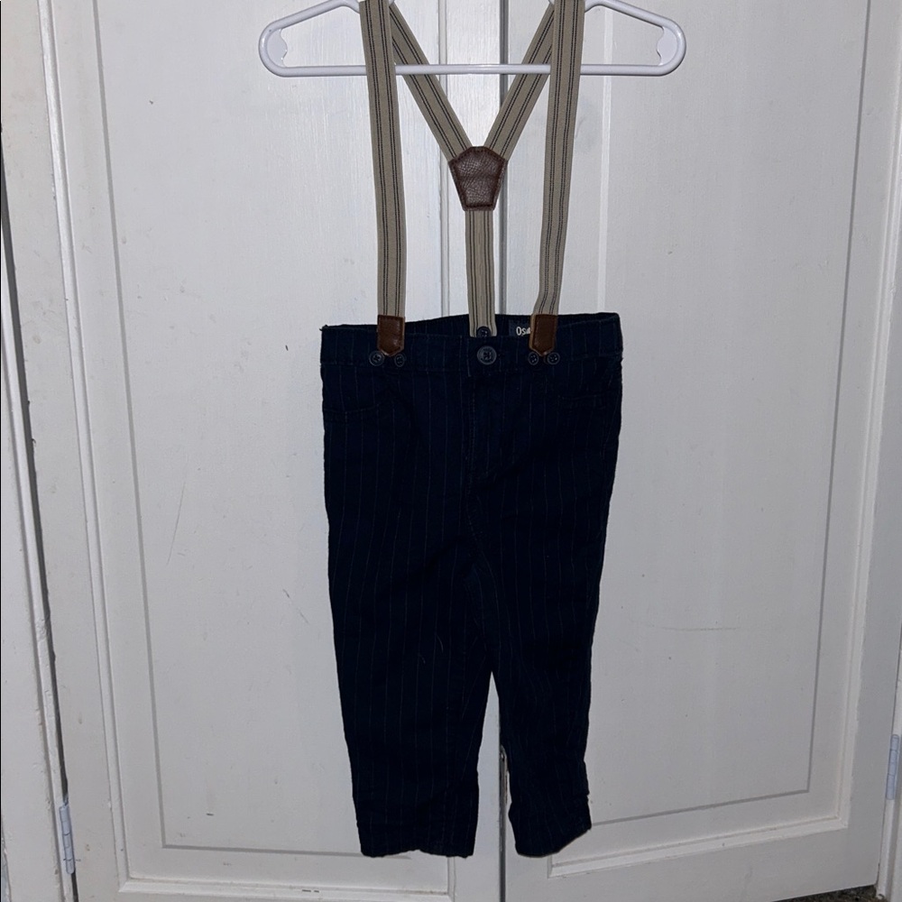 OshKosh B'gosh Navy Pinstripe Overalls
